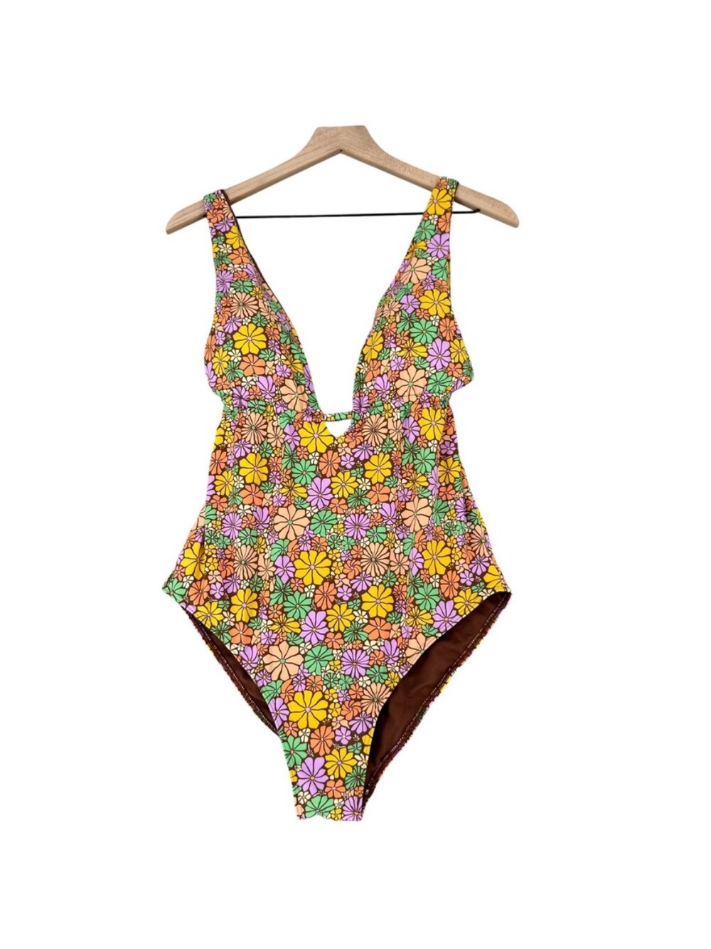 Roxy S-M Multi-color Floral One-Piece Swimsuit - Picture 3 of 5